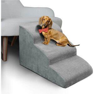 3 Steps High Density Foam Dog Stairs Ramps,Non-Slip Pet Steps for Older Dogs